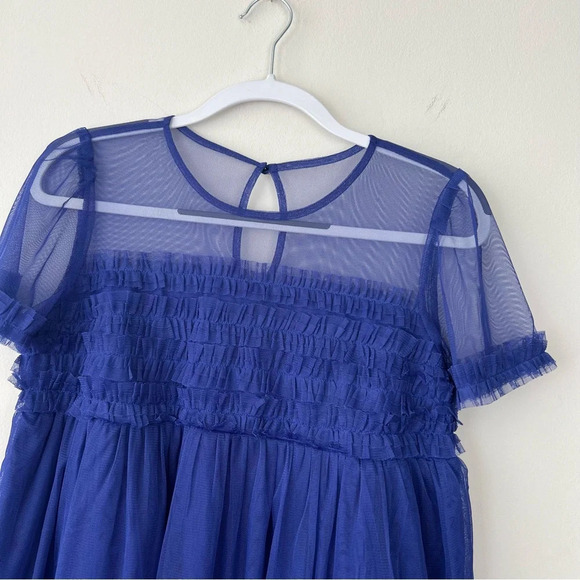 by Anthropologie Sheer Ruffled Tulle Mini Dress - Picture 5 of 8